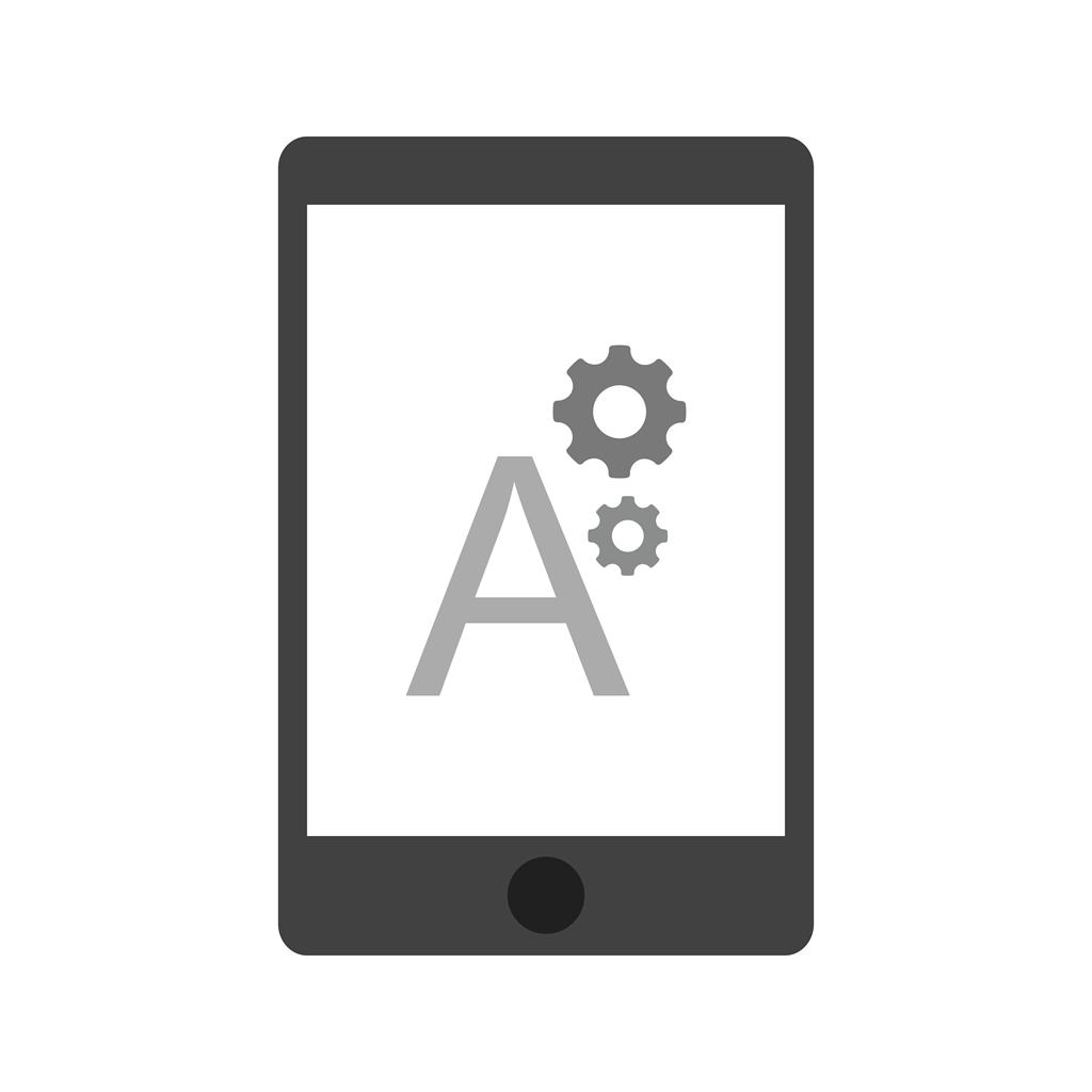 Mobile Application Greyscale Icon