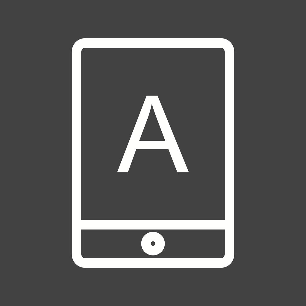 Mobile Application Line Inverted Icon