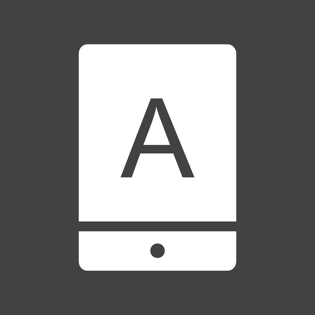 Mobile Application Glyph Inverted Icon