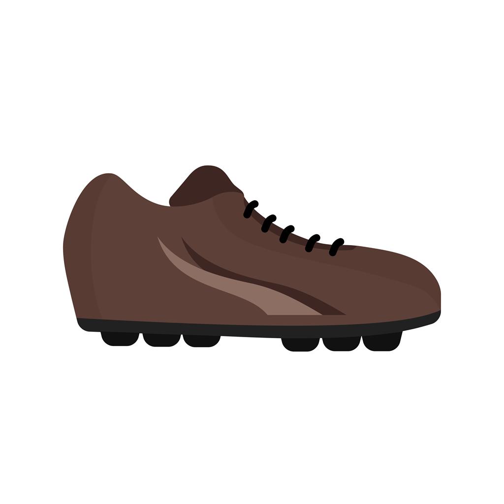 Football Shoes Flat Multicolor Icon - IconBunny