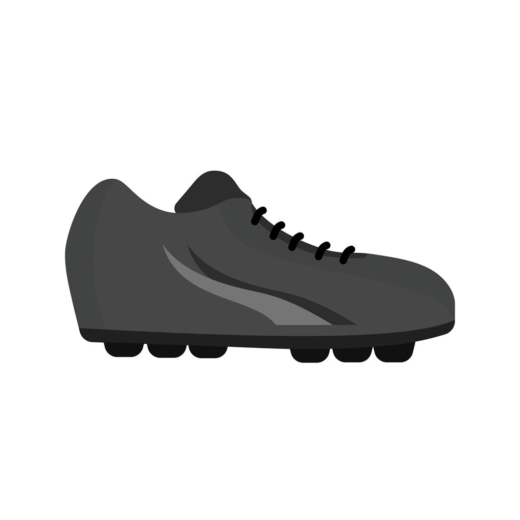 Football Shoes Greyscale Icon - IconBunny