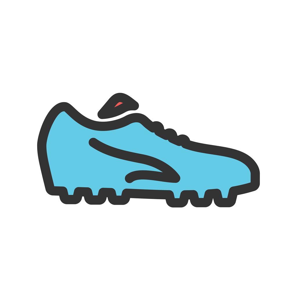 Football Shoes Line Filled Icon - IconBunny