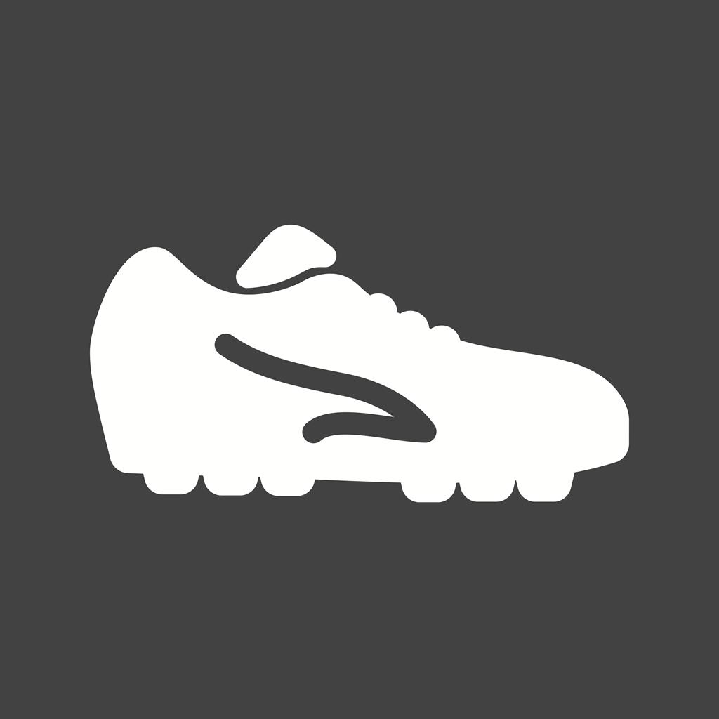Football Shoes Glyph Inverted Icon - IconBunny