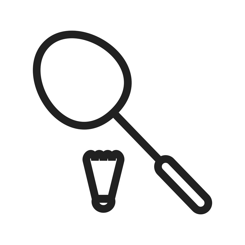 Badminton Line Icon - IconBunny