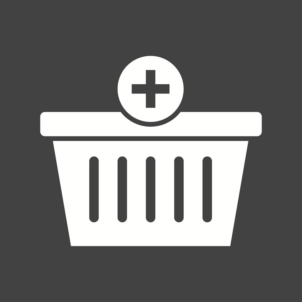 Add to Basket Glyph Inverted Icon