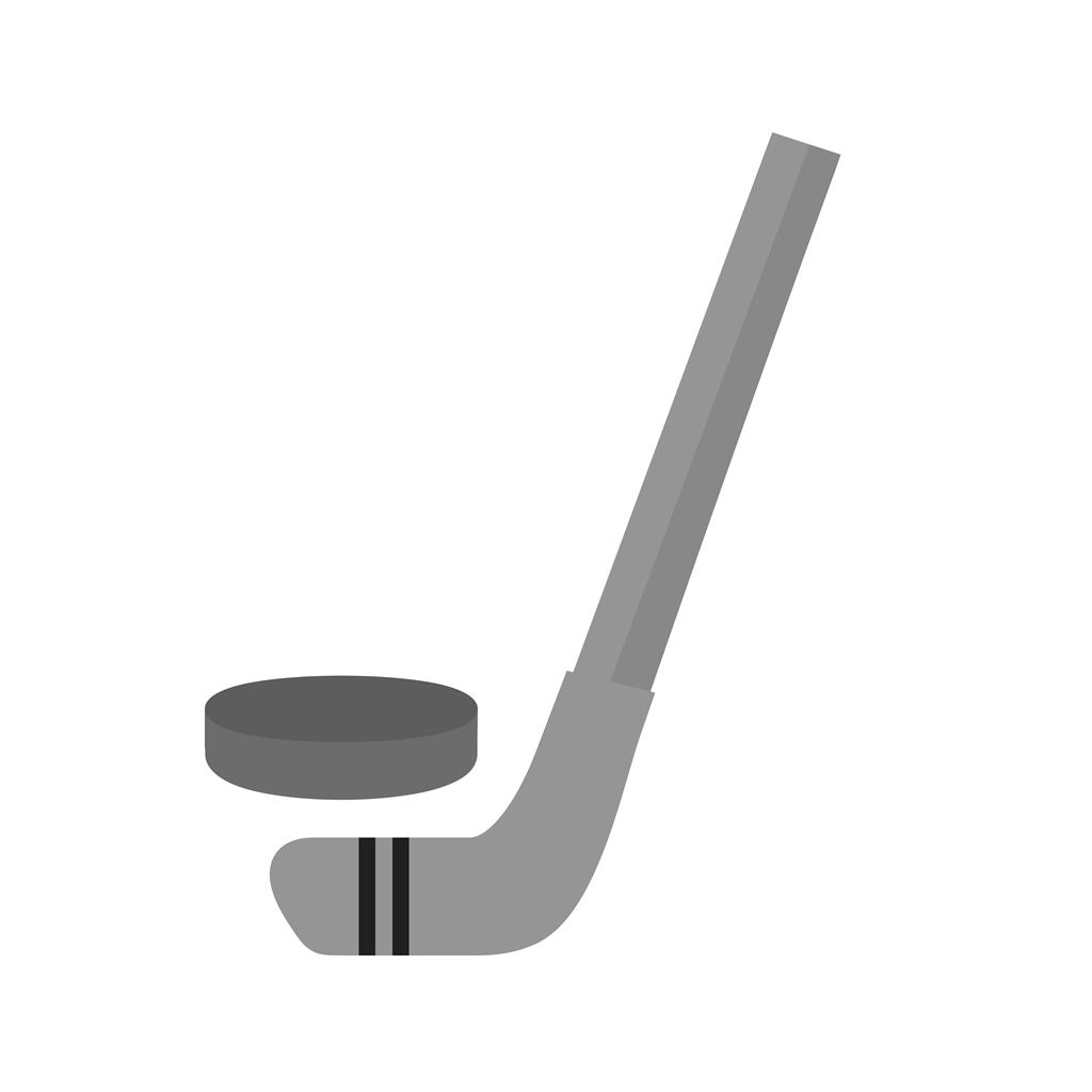 Hockey Greyscale Icon - IconBunny
