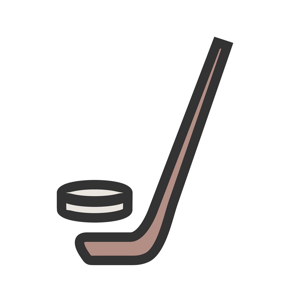 Hockey Line Filled Icon - IconBunny