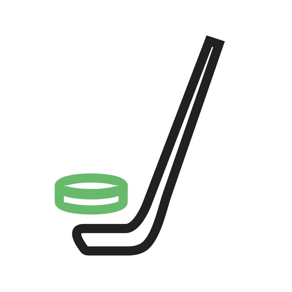 Hockey Line Green Black Icon - IconBunny
