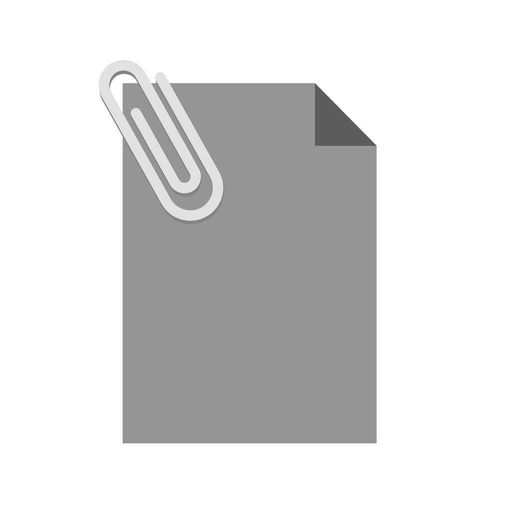 Attach Document Greyscale Icon
