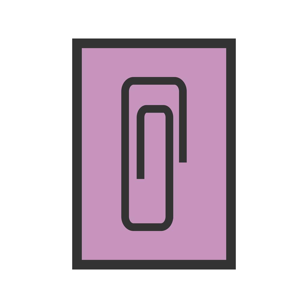 Attach Document Line Filled Icon
