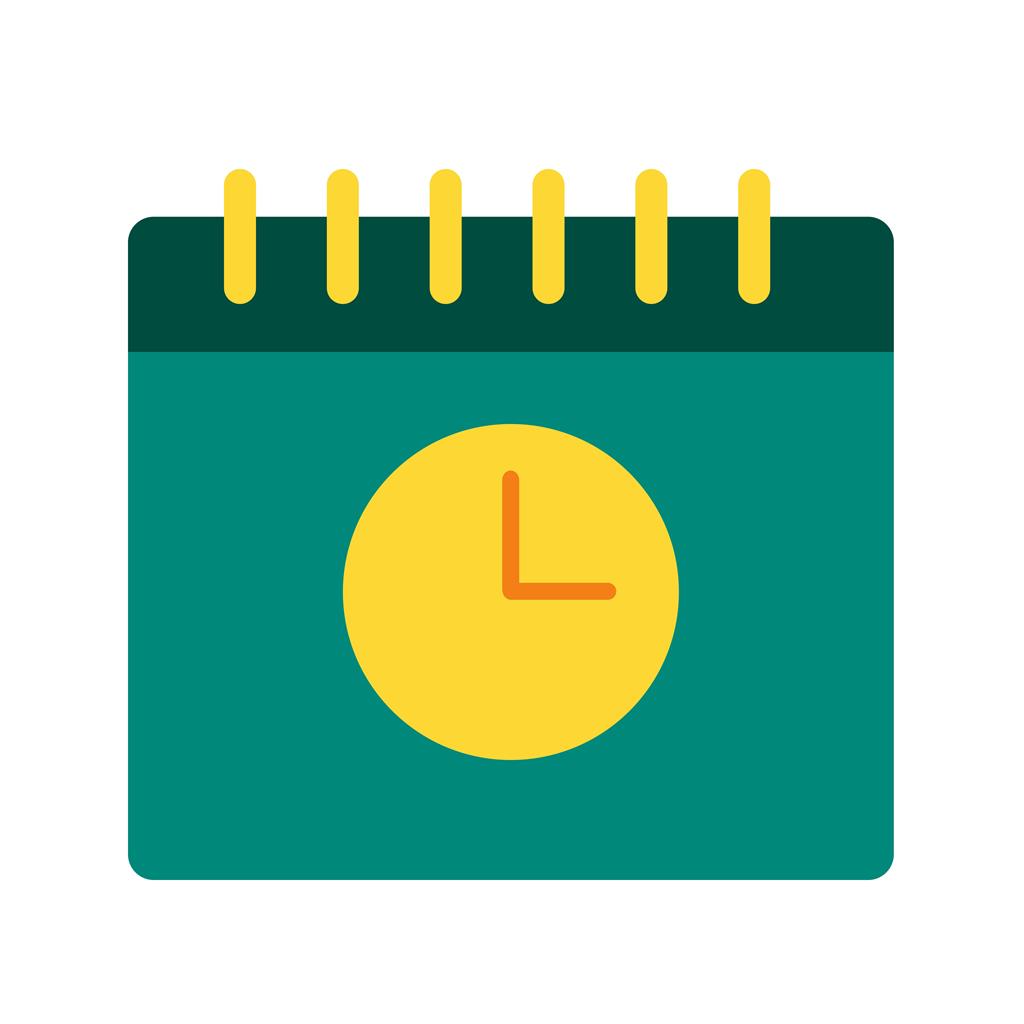 Date & Time Flat Multicolor Icon