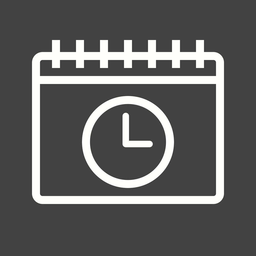 Date & Time Line Inverted Icon