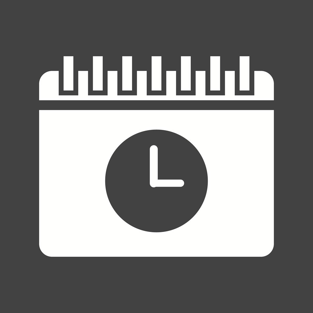 Date & Time Glyph Inverted Icon