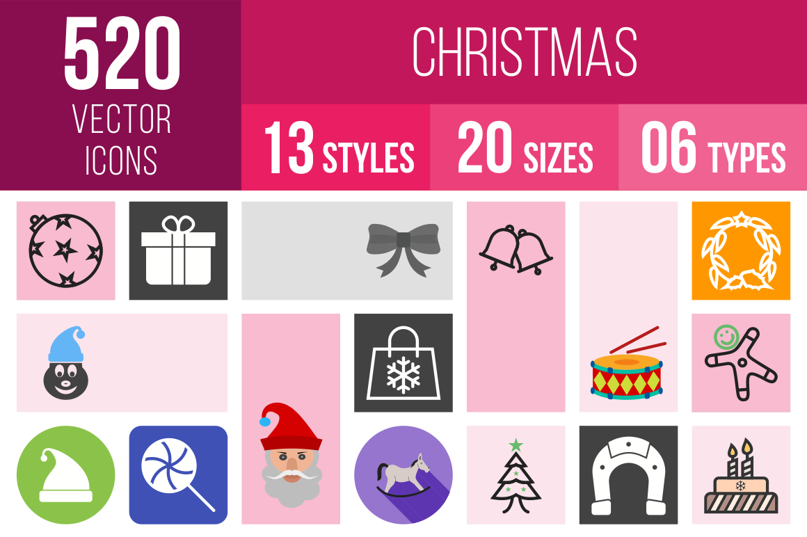 Christmas Icons Bundle - Overview - IconBunny