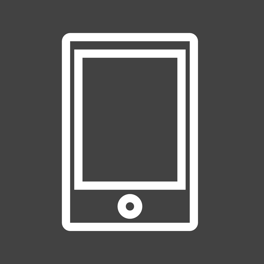 Tablet Line Inverted Icon - IconBunny