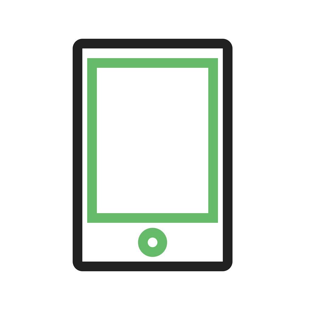 Tablet Line Green Black Icon - IconBunny