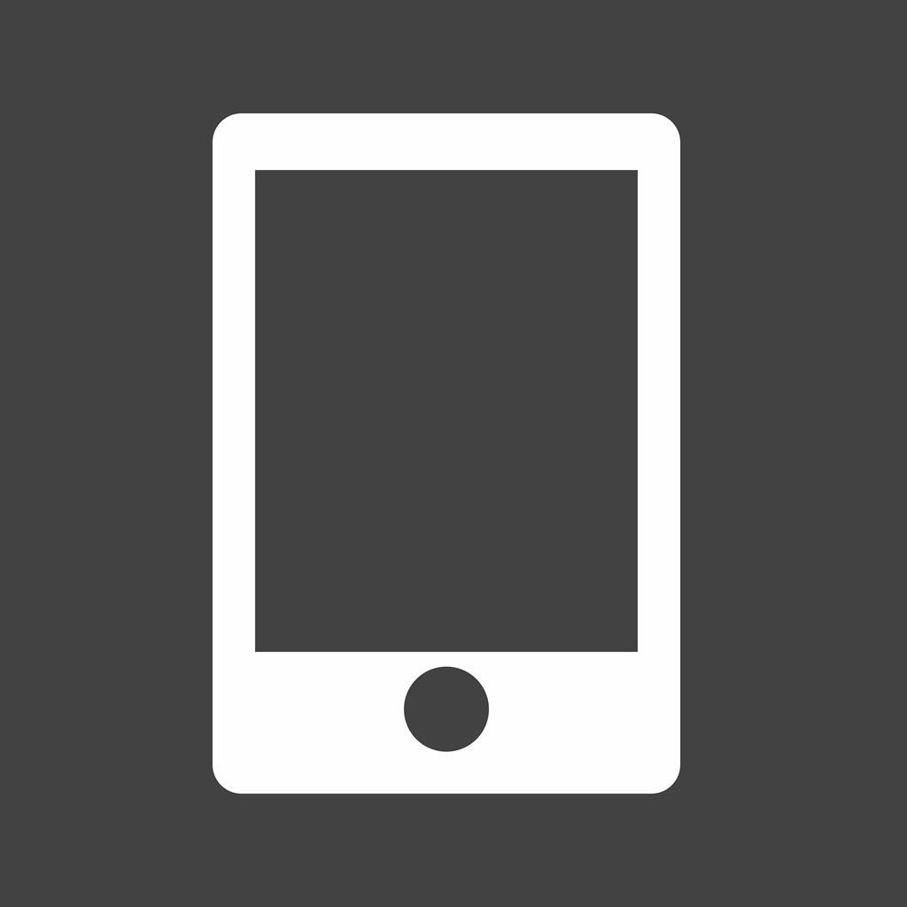 Tablet Glyph Inverted Icon - IconBunny