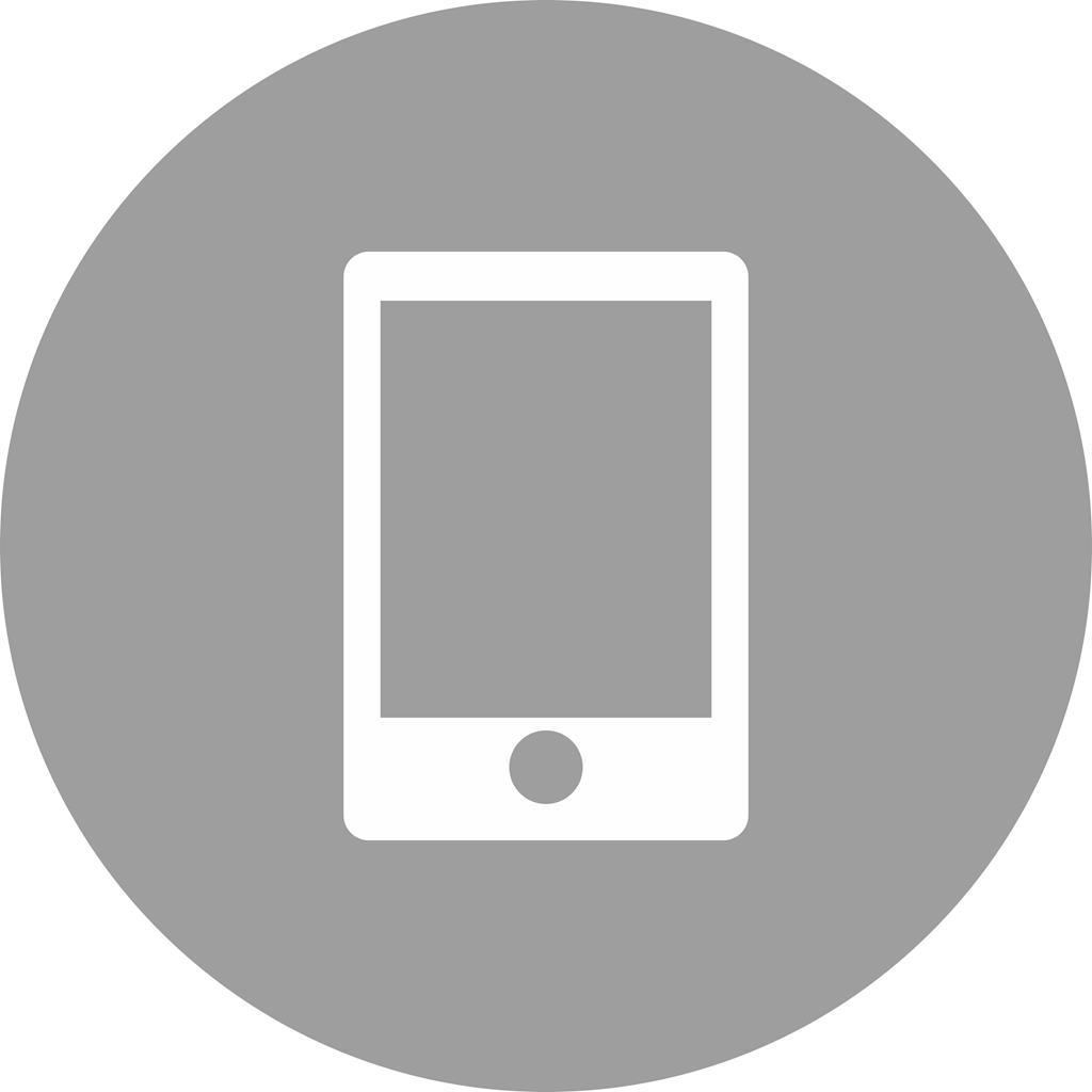 Tablet Flat Round Icon - IconBunny