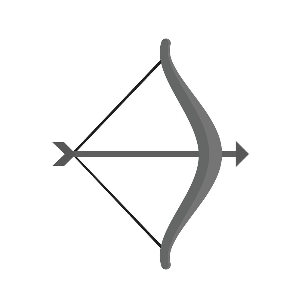 Archery Greyscale Icon - IconBunny