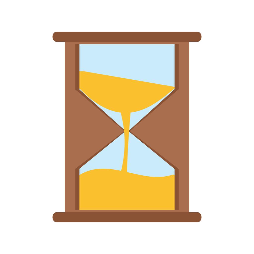 Hour Glass Flat Multicolor Icon