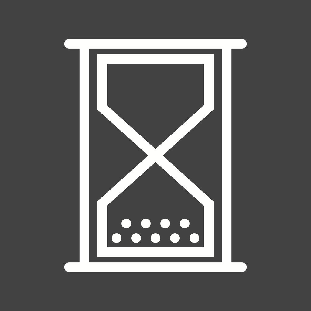 Hour Glass Line Inverted Icon