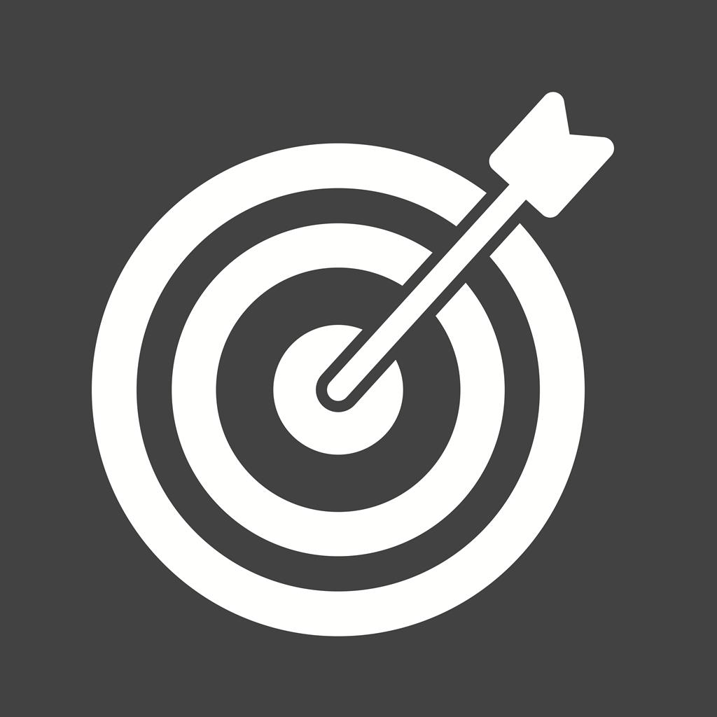 Target Marketing I Glyph Inverted Icon