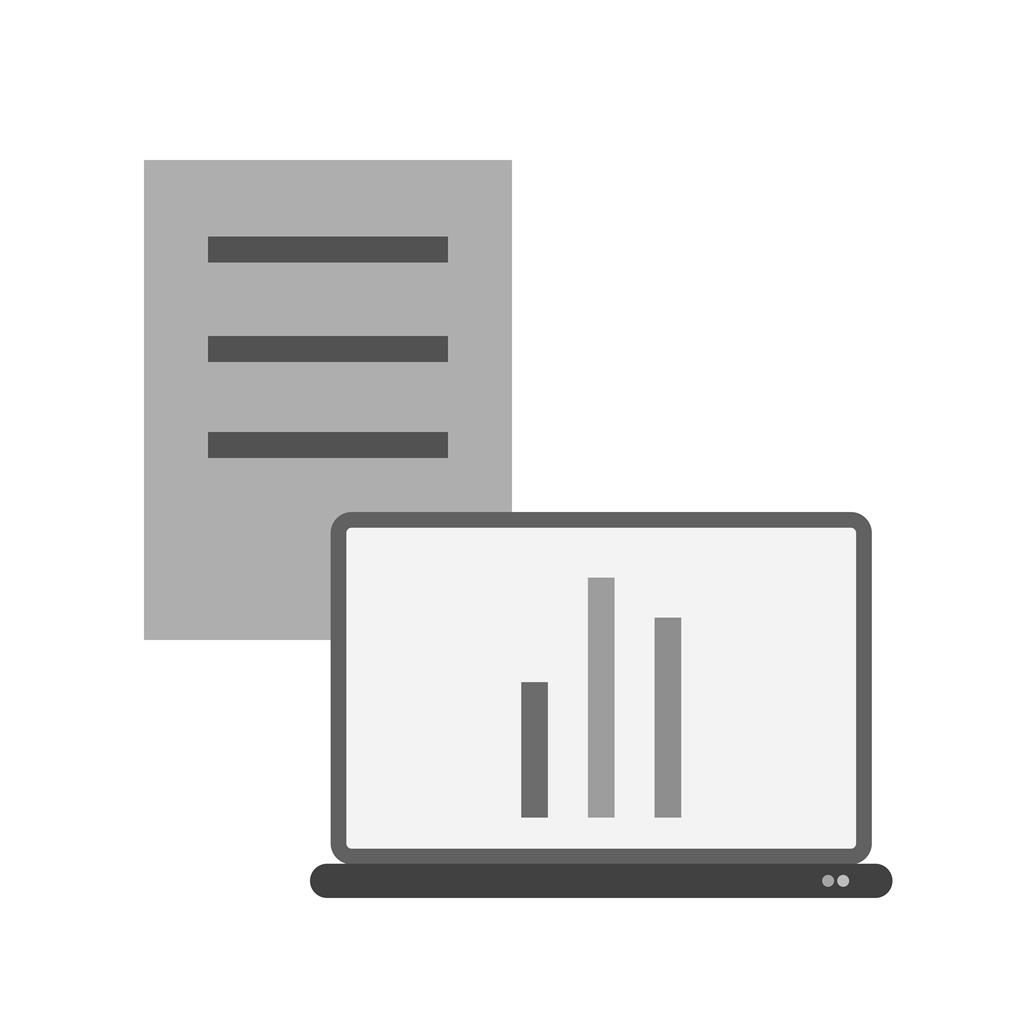 Statistical Report Greyscale Icon