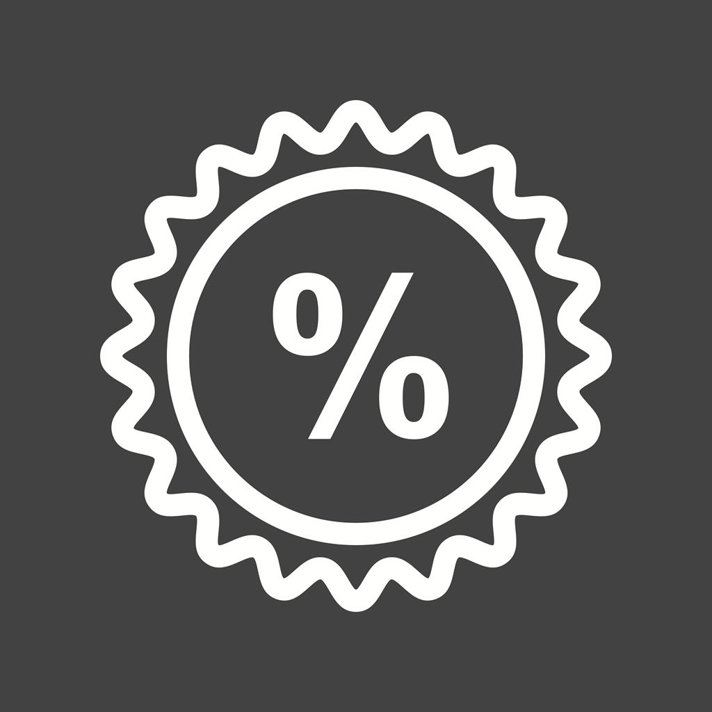 Percentage Line Inverted Icon