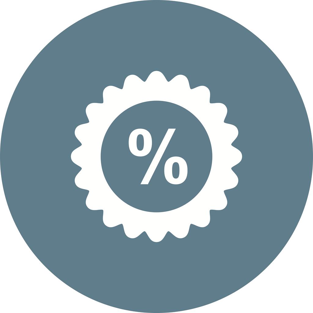 Percentage Flat Round Icon