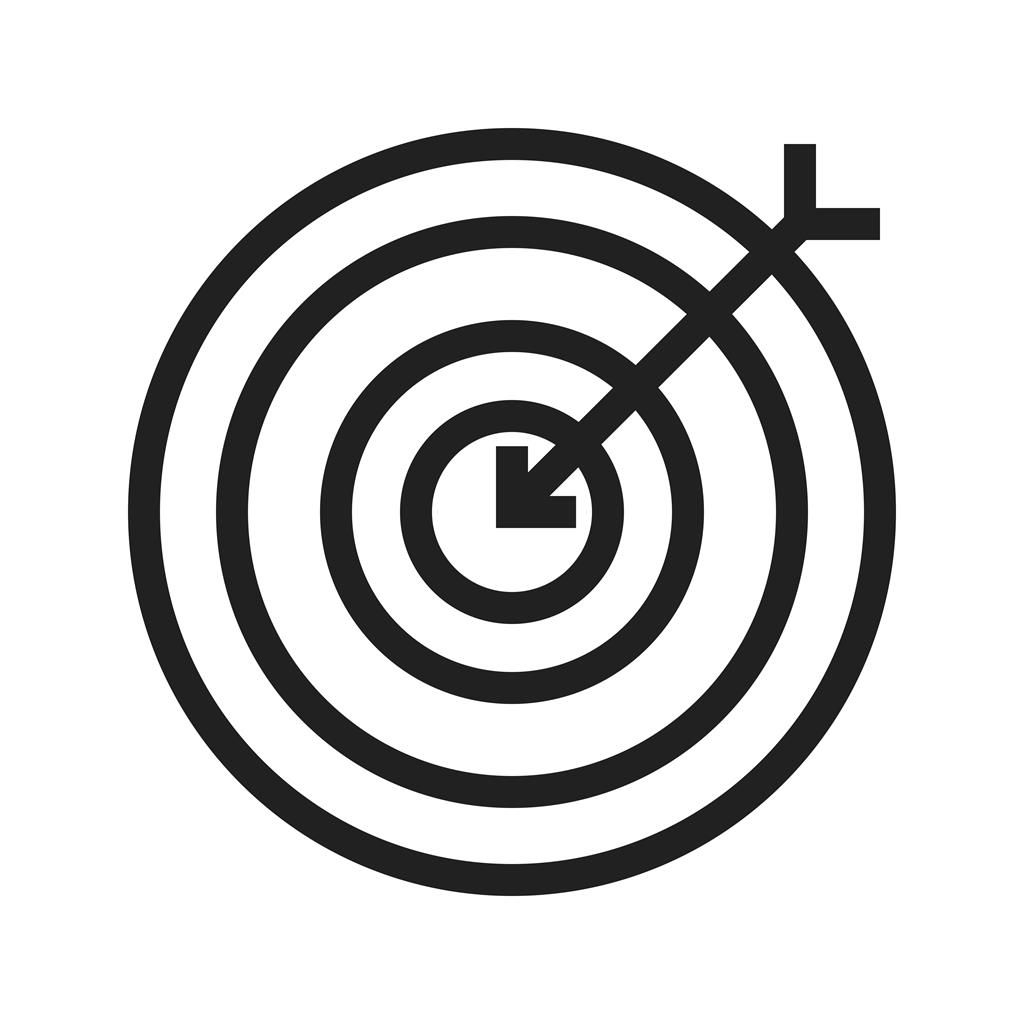 Darts Line Icon - IconBunny