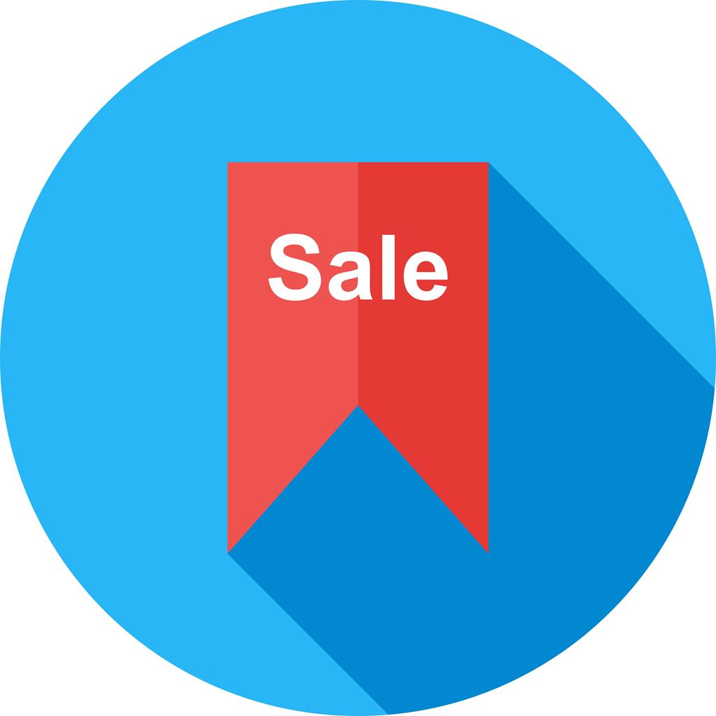 Sale Tag Flat Shadowed Icon