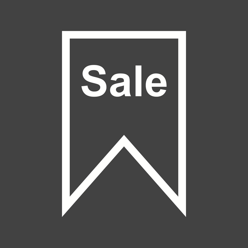 Sale Tag Line Inverted Icon