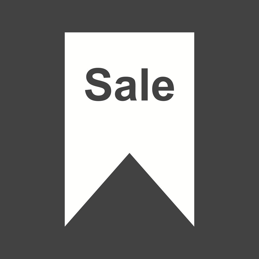 Sale Tag Glyph Inverted Icon