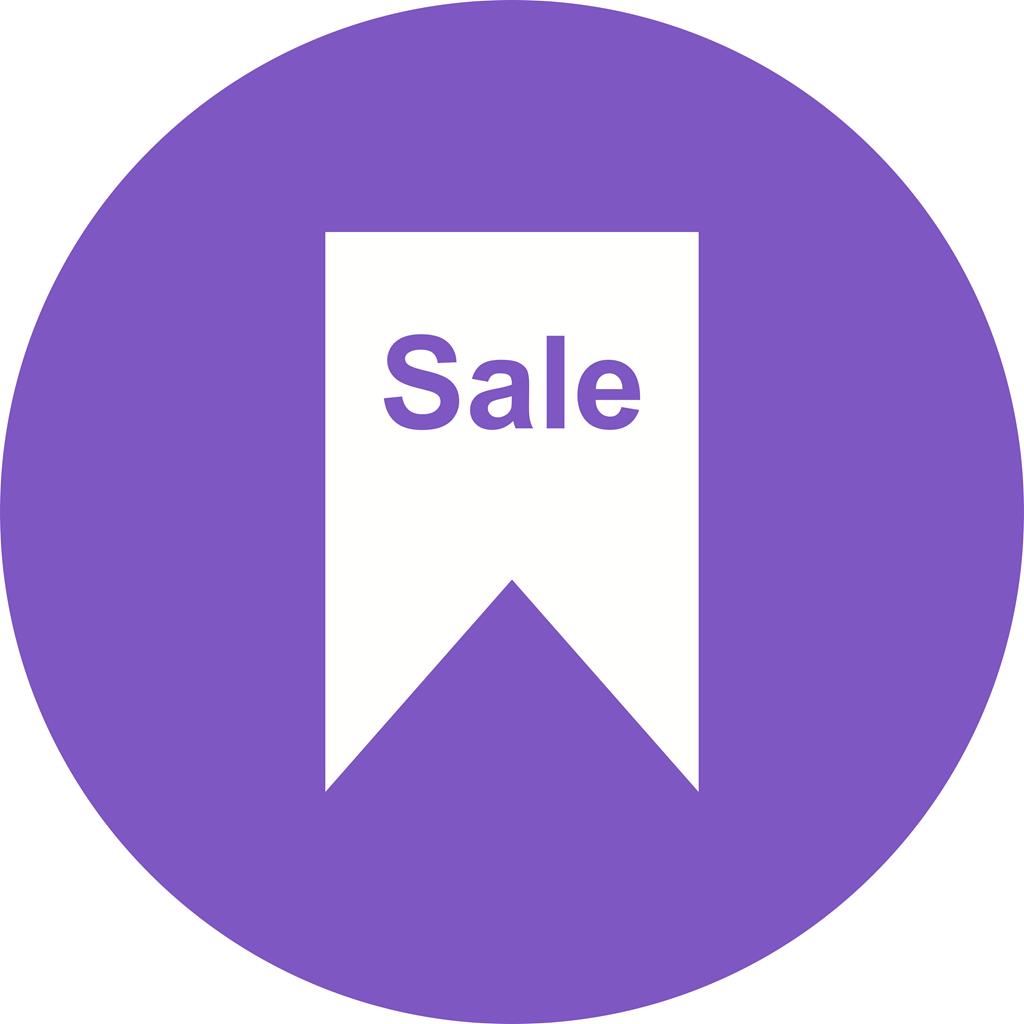 Sale Tag Flat Round Icon