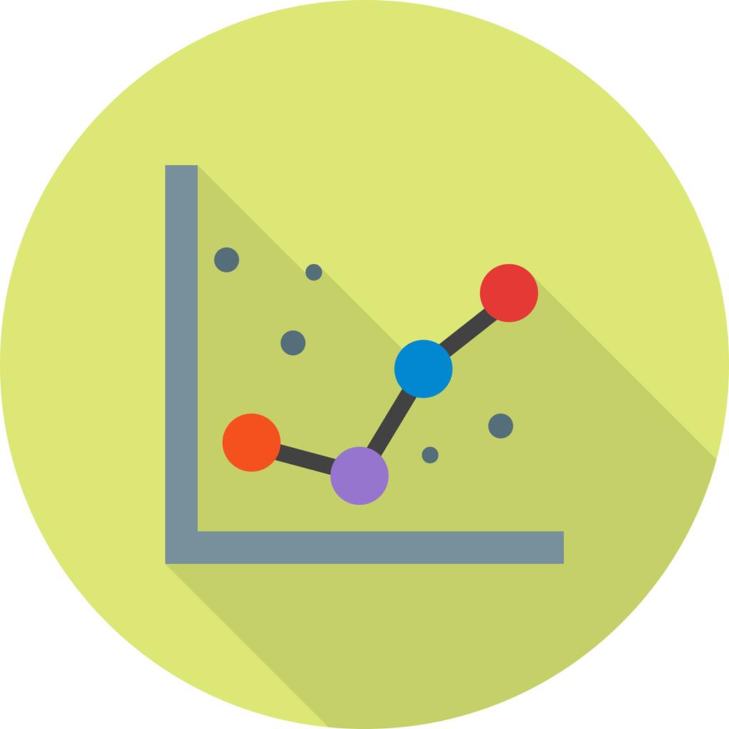 Dotted Graphs Flat Shadowed Icon