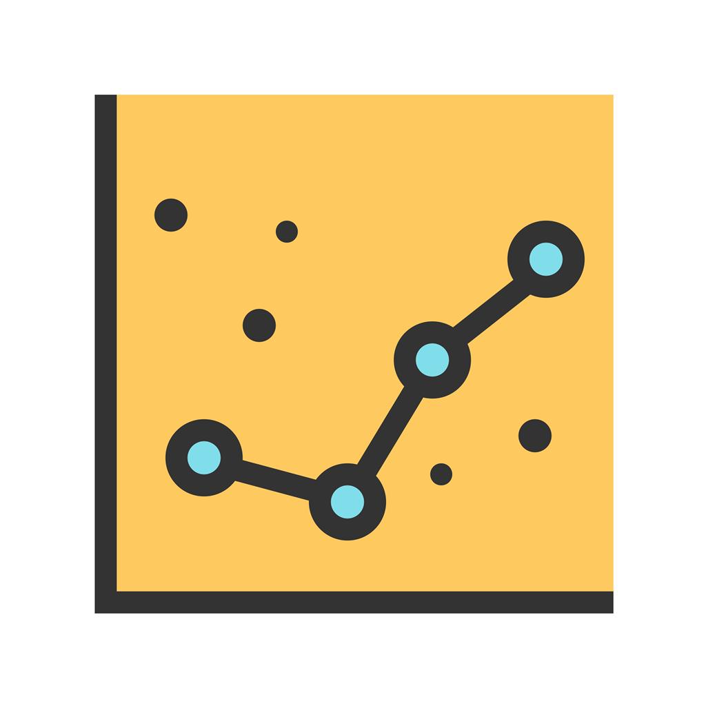 Dotted Graphs Line Filled Icon