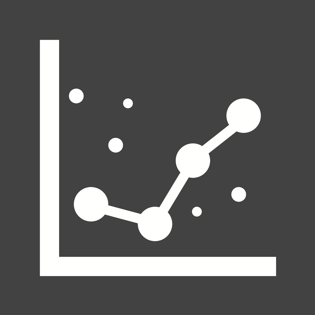 Dotted Graphs Glyph Inverted Icon