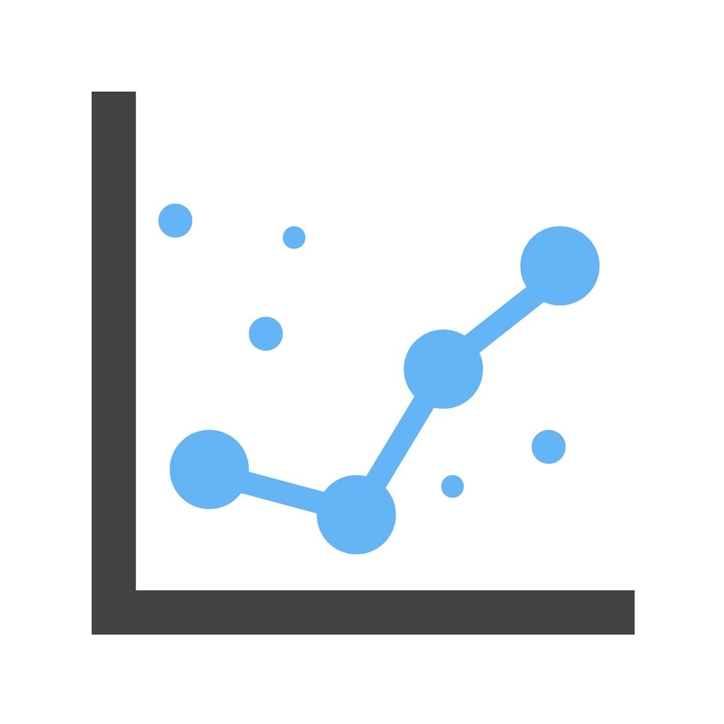 Dotted Graphs Blue Black Icon