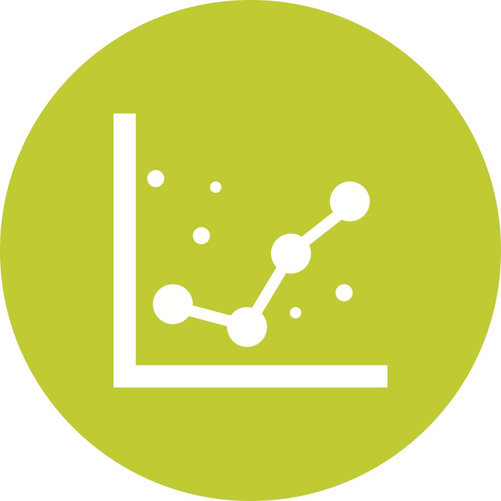 Dotted Graphs Flat Round Icon