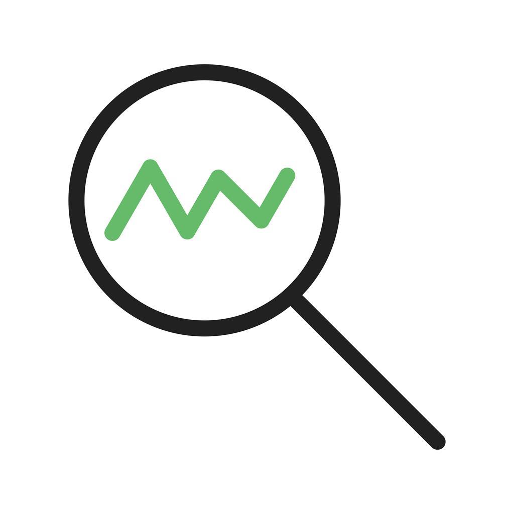 Statistical Analysis Line Green Black Icon