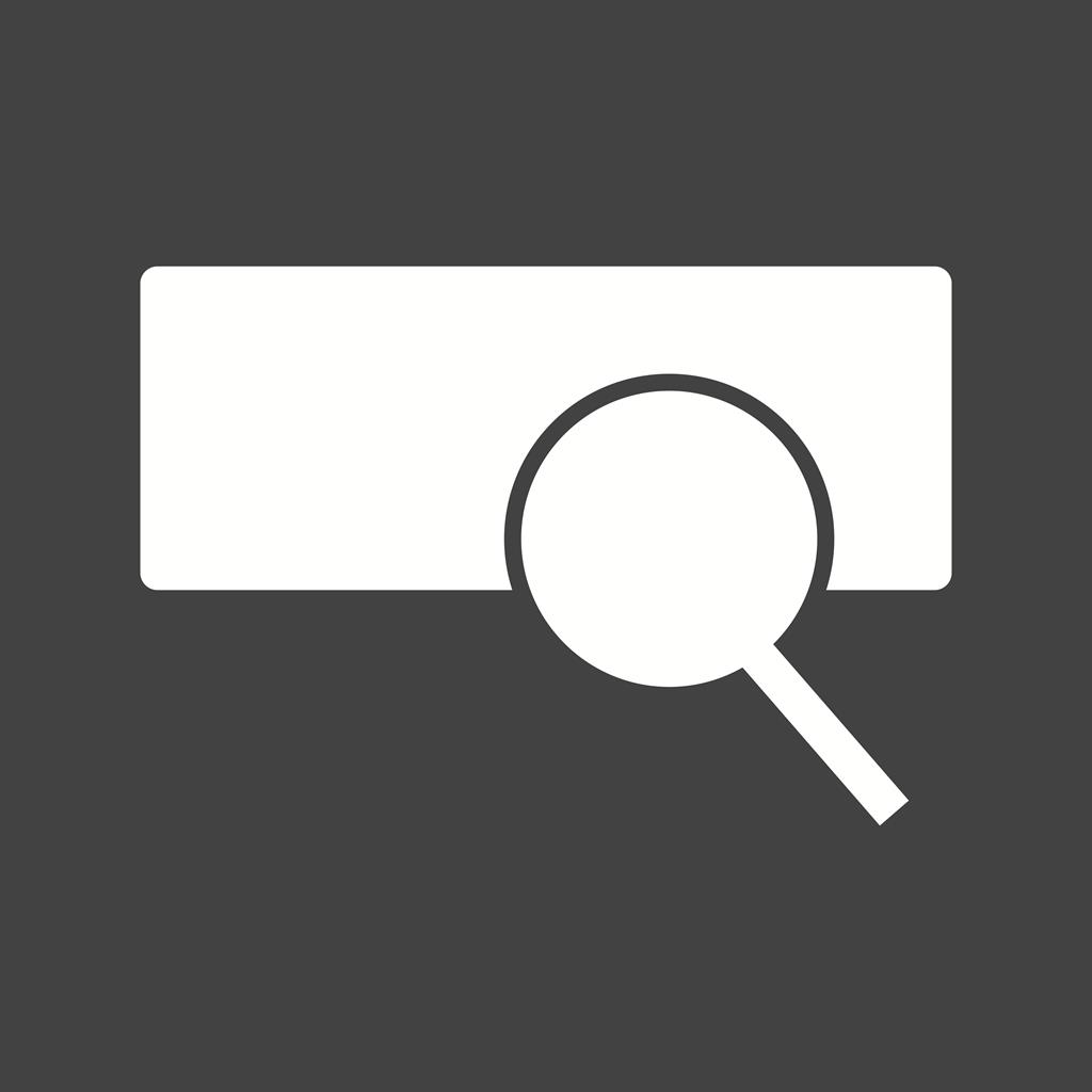 Search Bar Glyph Inverted Icon