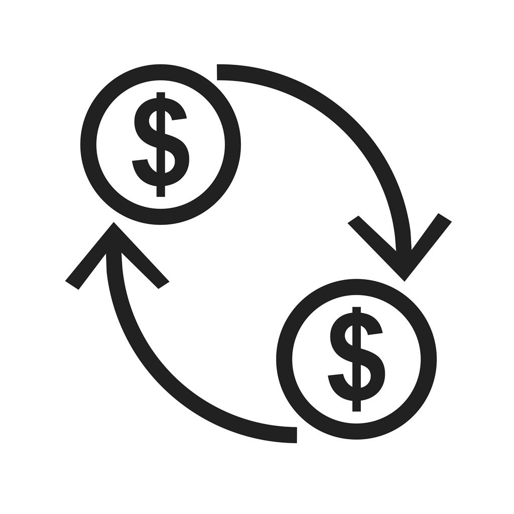 Move Currency Line Icon