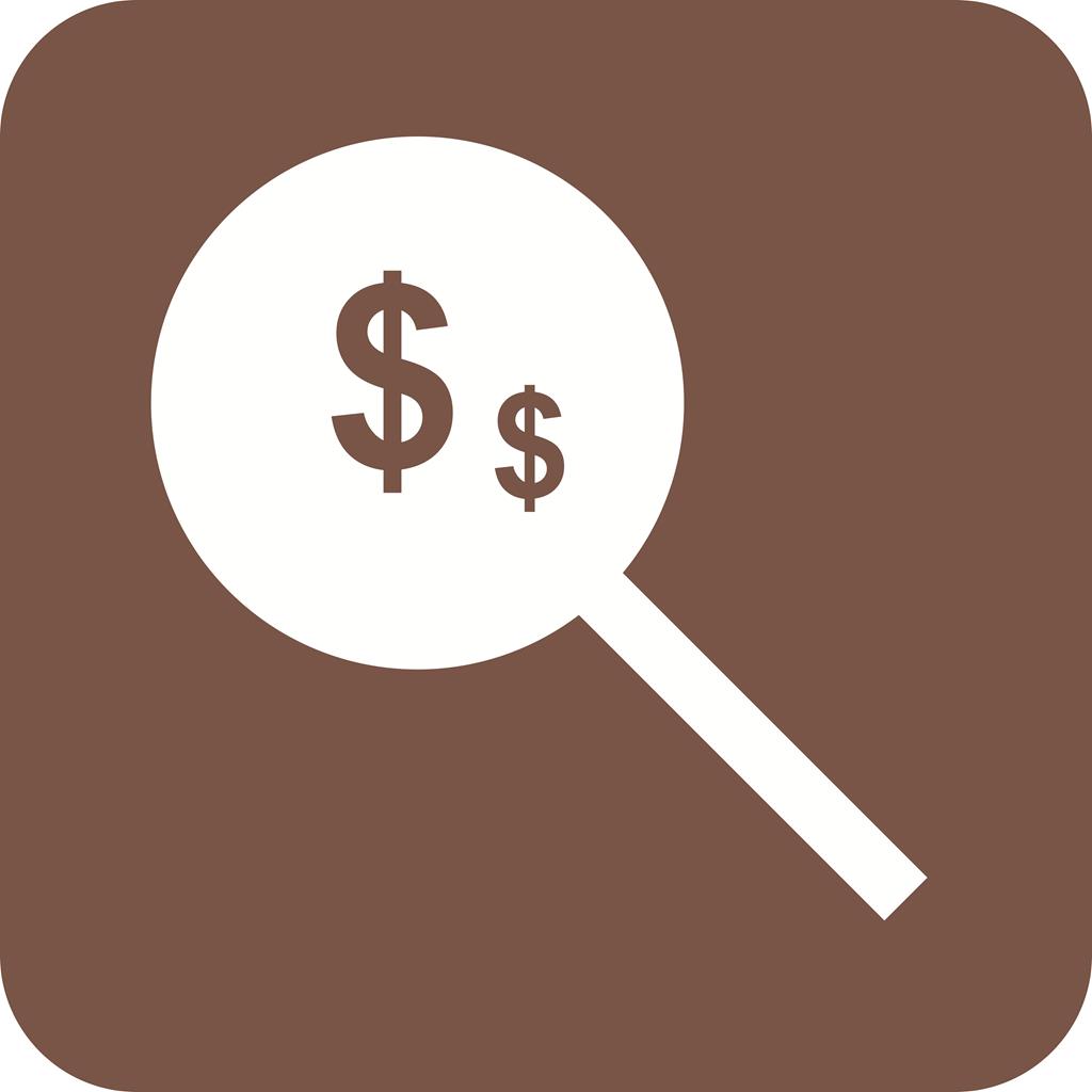 View Currency Flat Round Corner Icon
