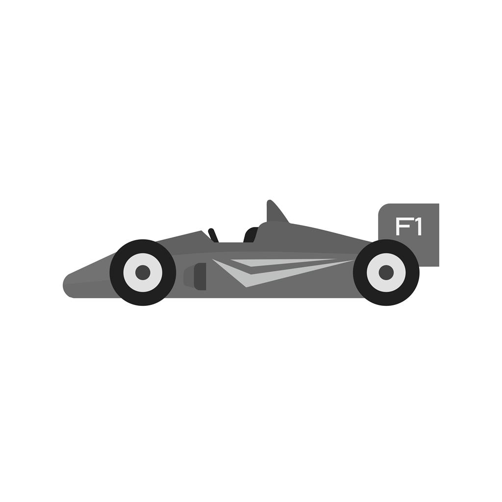 Sports Car Greyscale Icon - IconBunny