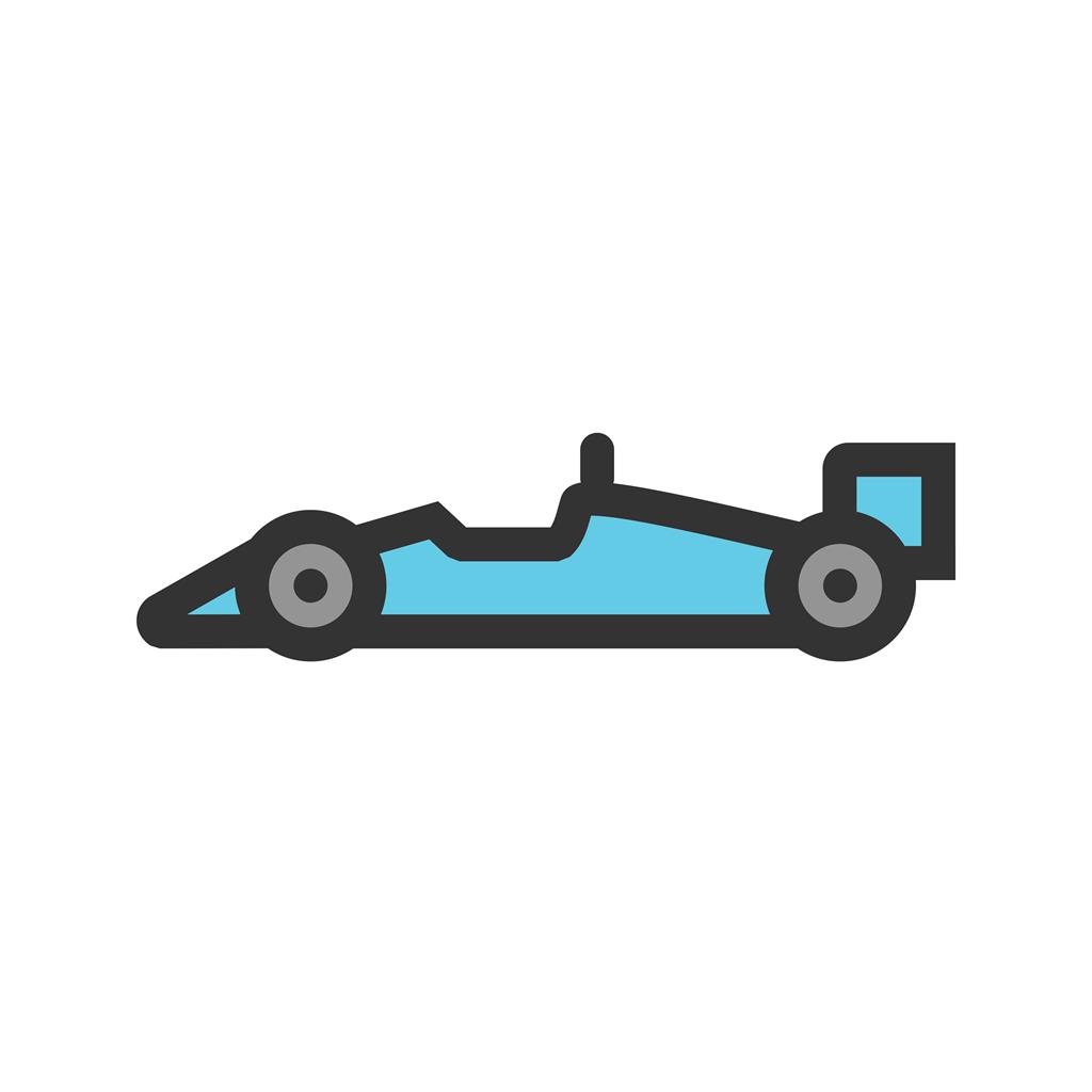 Sports Car Line Filled Icon - IconBunny