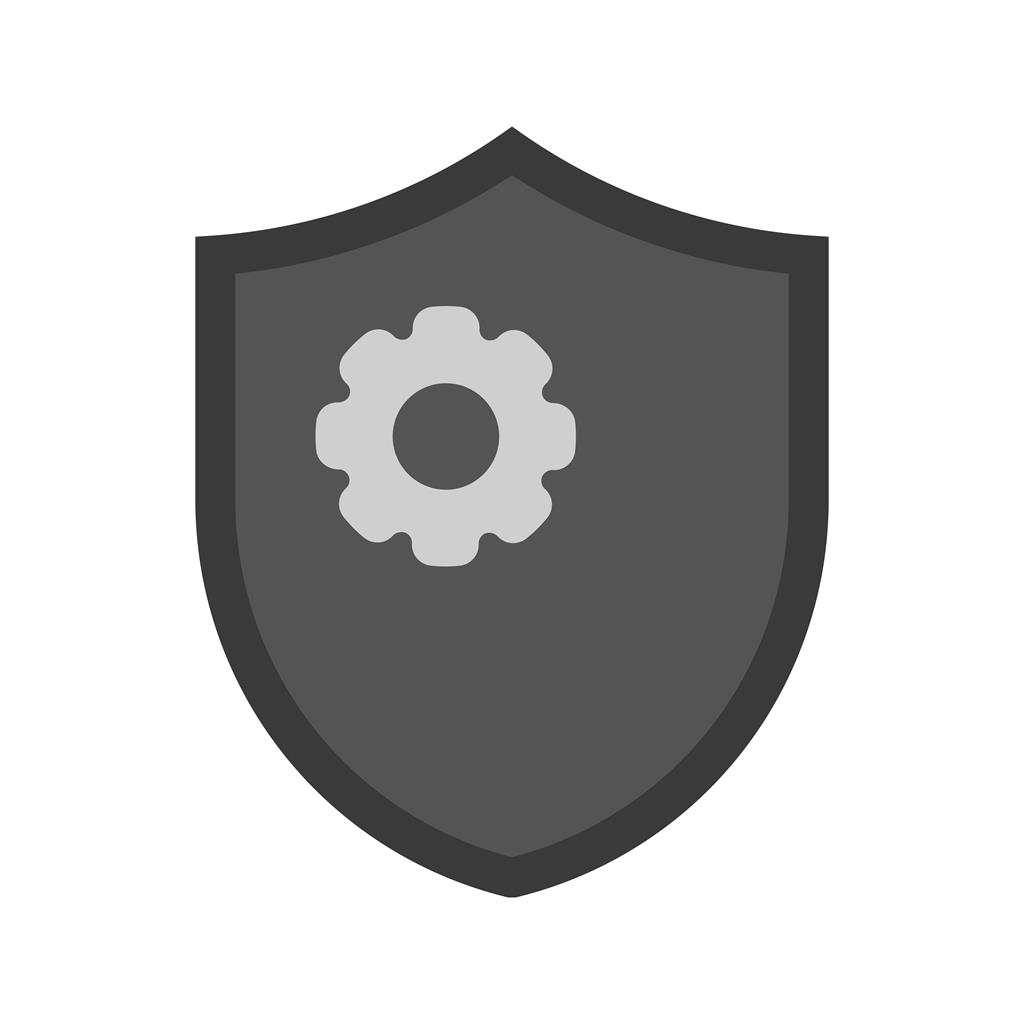 Shield Settings Greyscale Icon