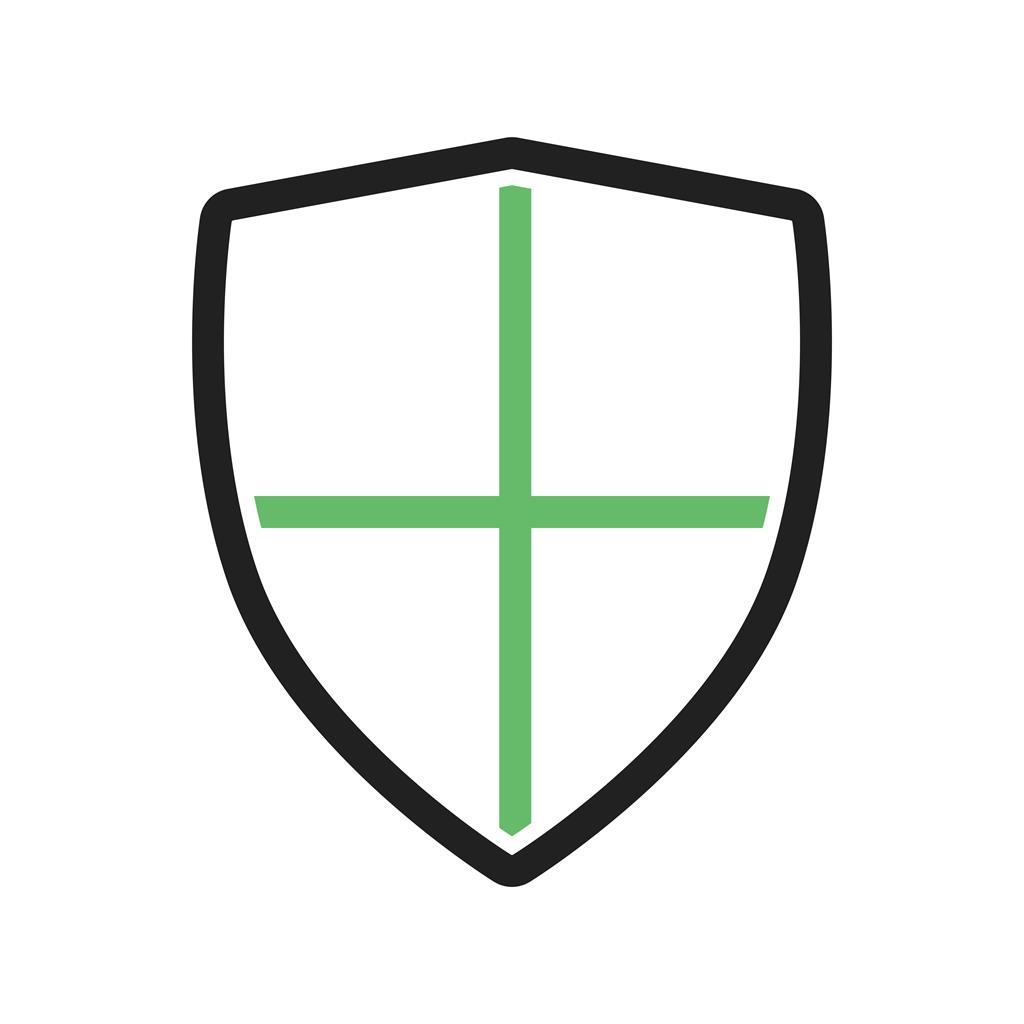 Shield II Line Green Black Icon