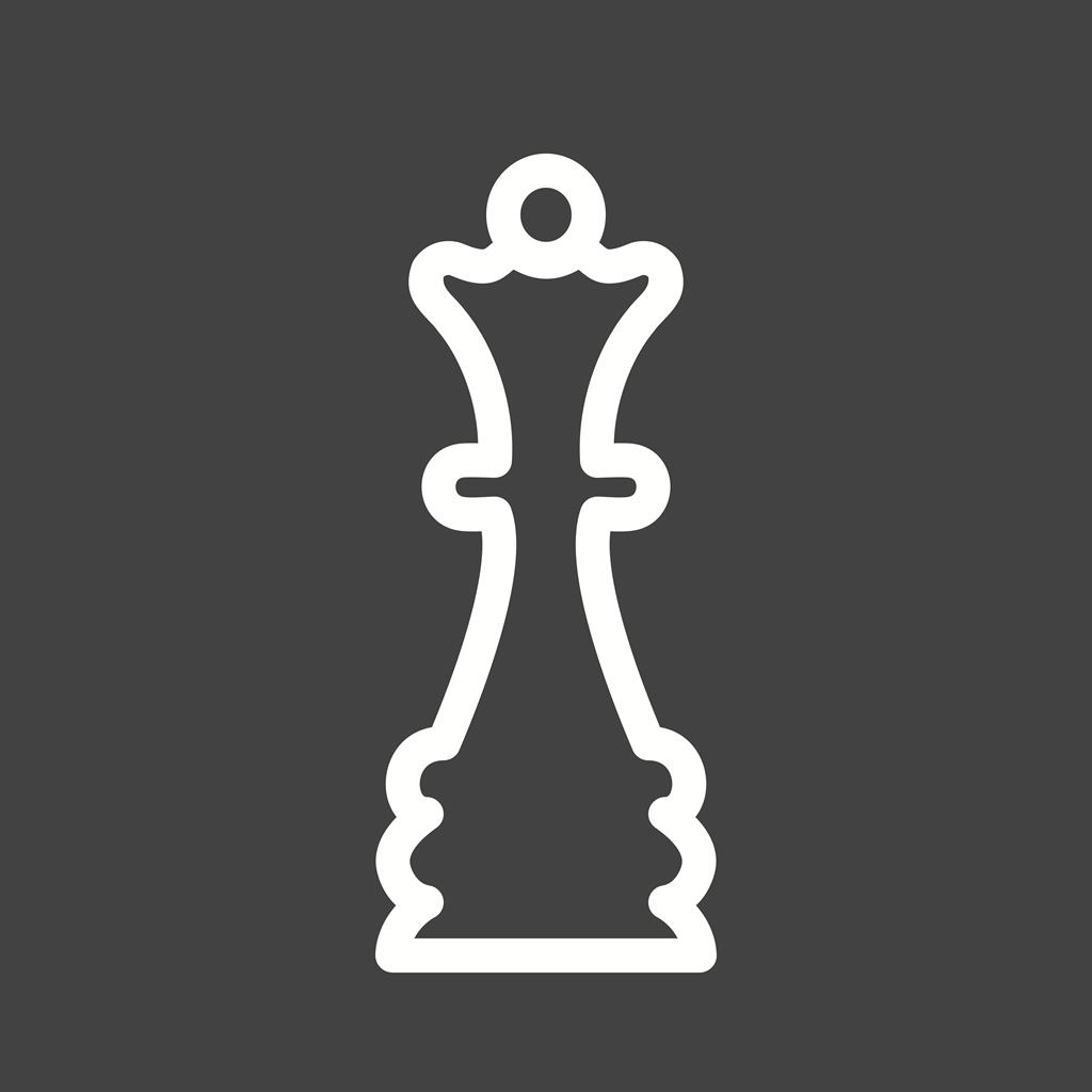 Chess Line Inverted Icon - IconBunny