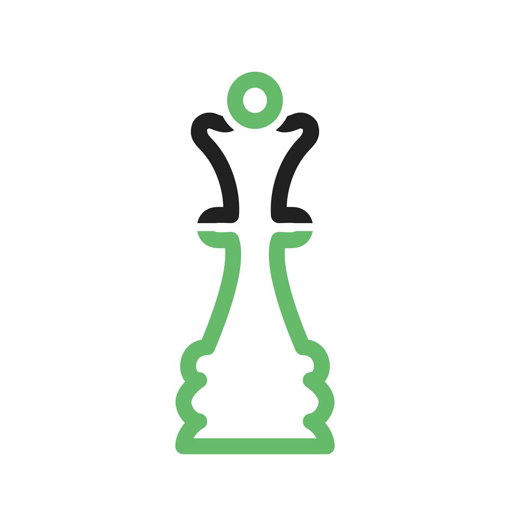 Chess Line Green Black Icon - IconBunny