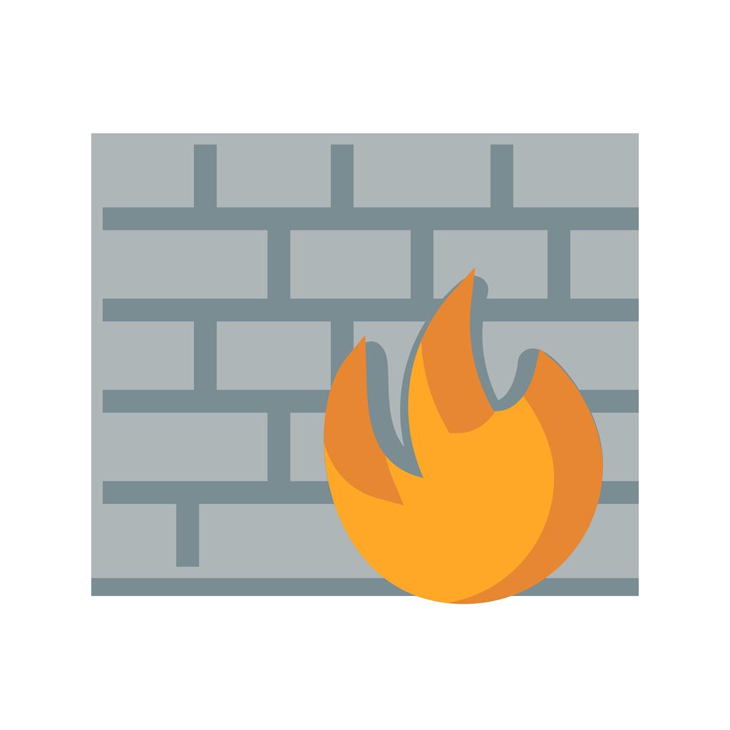 Firewall Flat Multicolor Icon